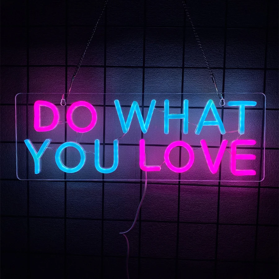 Do What You Love Led Neon Sign, Used For Wall Art Decor, Bedroom Living Room Marriage Proposal Party Library Wedding Wall Lamp.