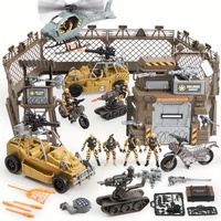 JOYFY Military Base Toys Set Including Army Vehicles Army Men Action Figures and Weapon Gear for Boys Birthday Chirstmas Gift