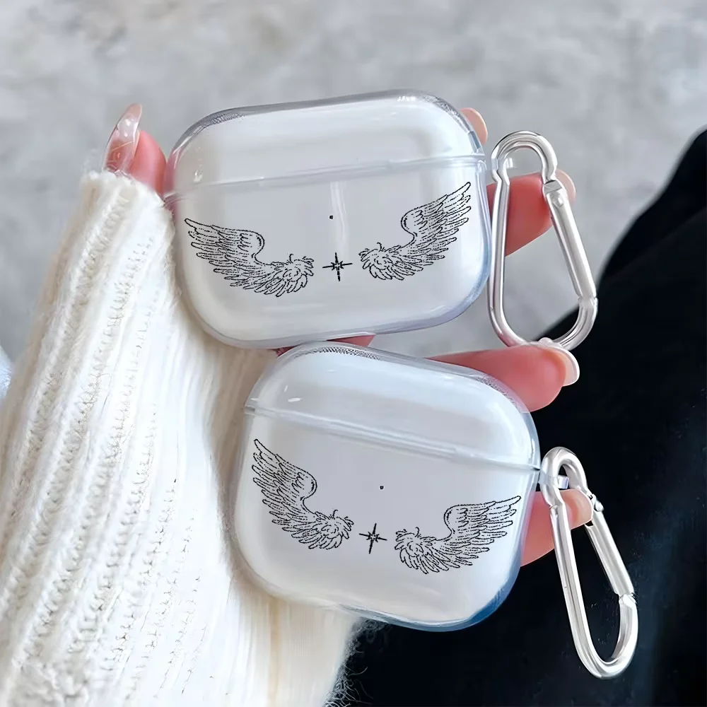 Advanced Snake Black Cartoon Cute Creative Earphones Case For AirPods 1 2 3 4 Pro / Pro2 Pro3 Transparent Soft Protective Cover