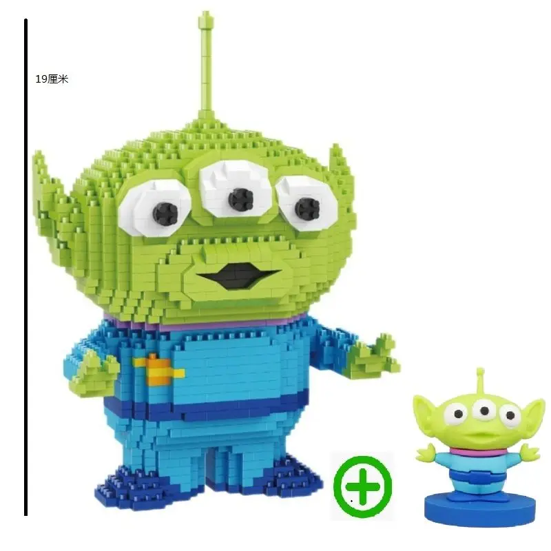 

Конструктор из микро-деталей: Изысканная игрушка-головоломка, подарок для сборки фигурки трехглазого синеволосого монстра