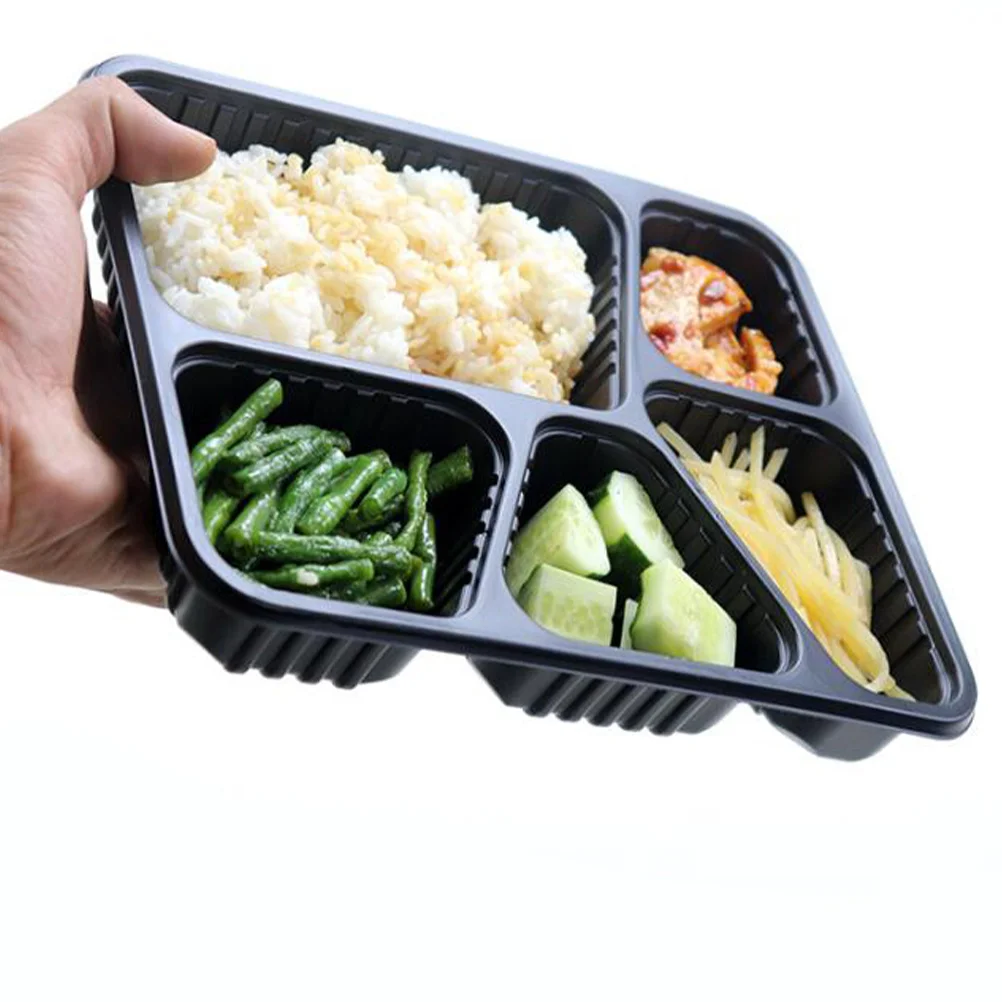 

Carryout Food Containers Complementary Compartment with Compartments Lids Portion Divided Snack Airtight Lunch Boxes