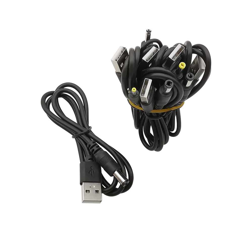 

DC 5V USB 2.0 Type A Male Plug to 5.5x2.5 / 5.5x2.1 / 4.0x1.7 / 3.5x1.35 / 2.5x0.7mm Male Plug DC Power Charging Wire Cable Cord