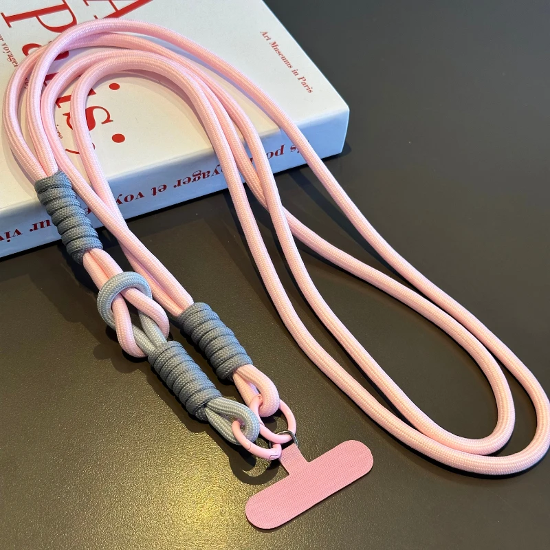 

Double Knot Mobile Phone Strap Lanyard Crossbody Neck Wrist Weaving Carrying Outdoor Sturdy Durable Trendy Anti-lost Neckband