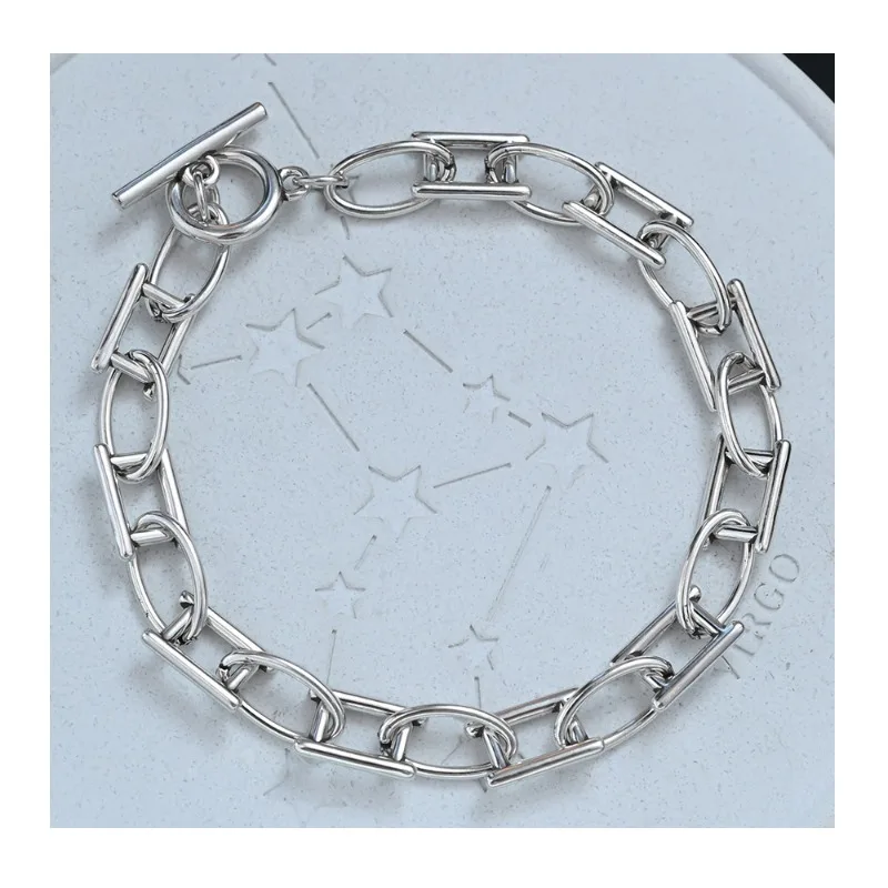 

Простой ретро-браслет с пряжкой, женский, трендовый, в стиле хип-хоп, для интернет-знаменитостей, в стиле «холодный ветер», с комбинированной цепочкой, универсальный, на руку