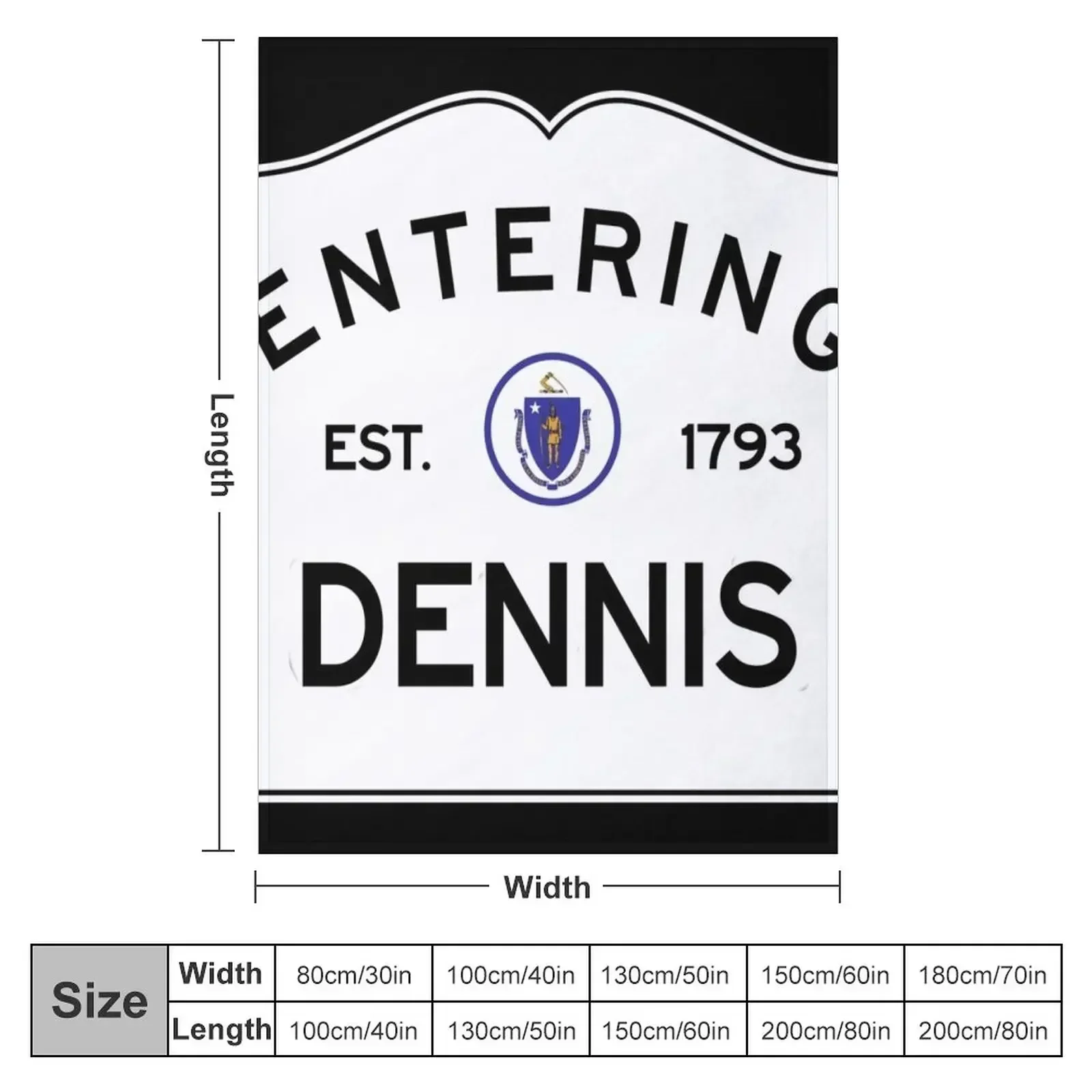 Entering Dennis - Commonwealth of Massachusetts Road Sign Throw Blanket Luxury Designer Hairys Summer Blankets