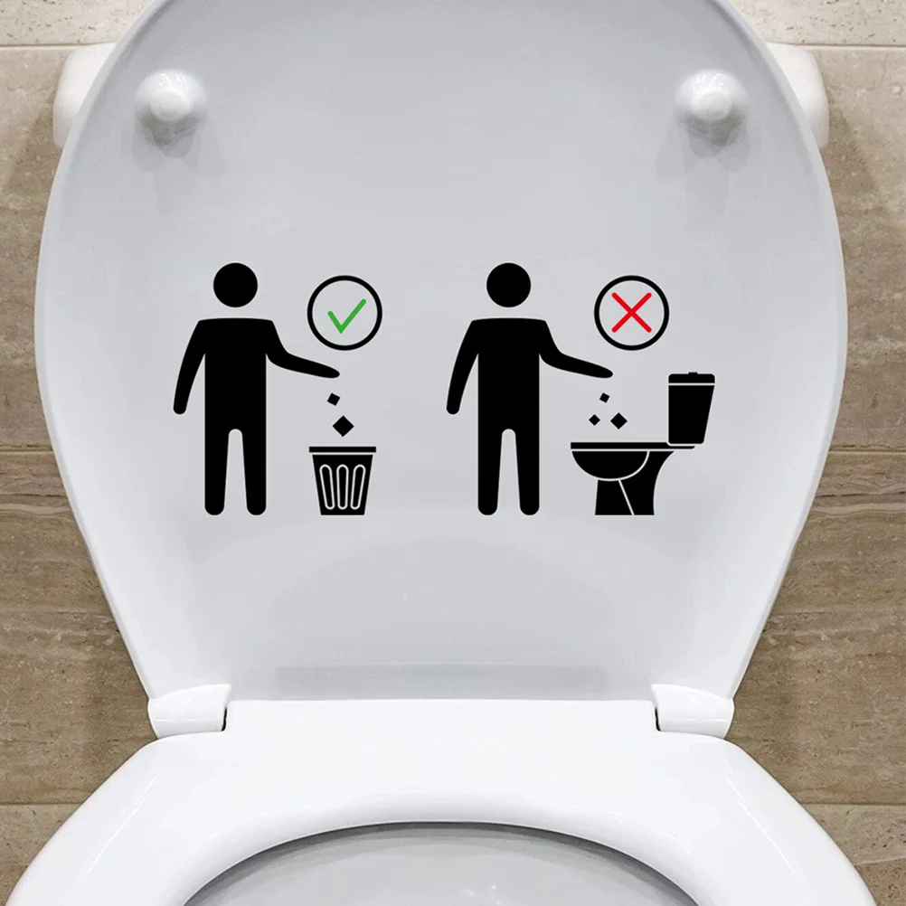 

Toilet Stickers Toilet Seat Sticker Warning Signs Decor for Bathroom Lavatory Restroom Washroom Warning Signs Bathroom Stickers