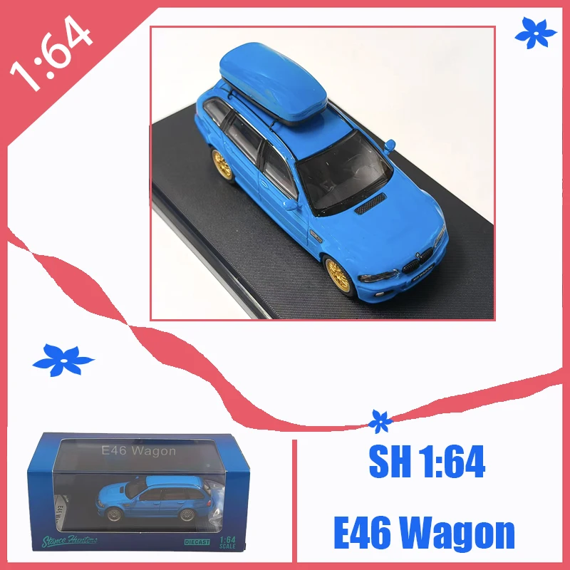 Stance Hunters SH 1:64 E46 Wagon Alloy Simulation Car Model Static Collection Decorated Holiday Gifts Toys