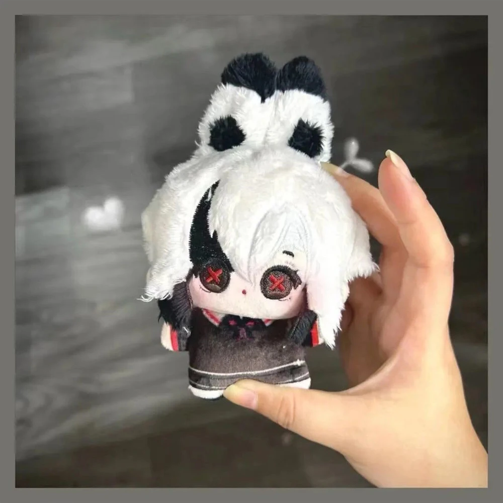 10cm Plüschtier mit Niedlichen Ohren Genshin Impact Anime-Spielcharakter Peruere Arlecchino Plüsch-Schlüsselanhänger Plüschpuppe Anhänger Deko