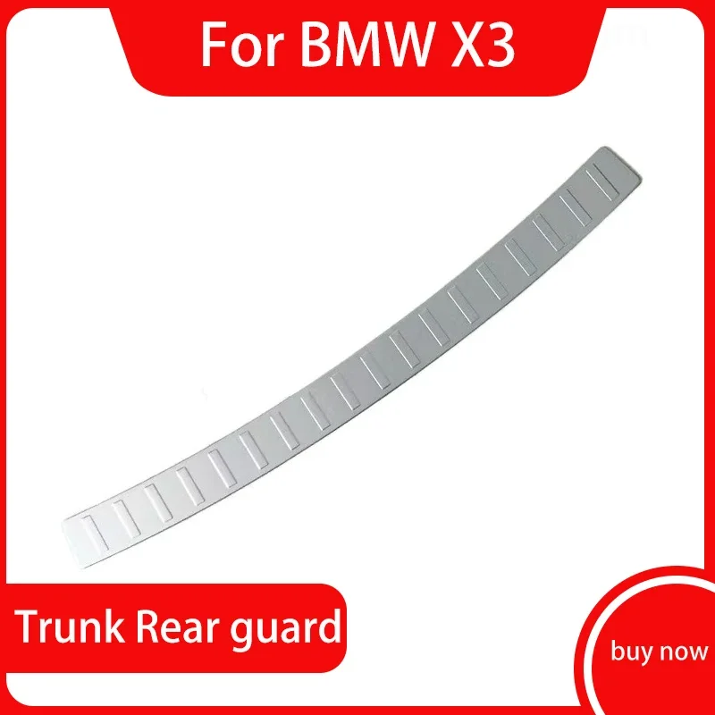 For BMW X3 F25 2011 2012 2013 2014 2015 2016 stainless steel Rear Bumper Protector Sill Trunk Rear guard Tread Plate cover Trim