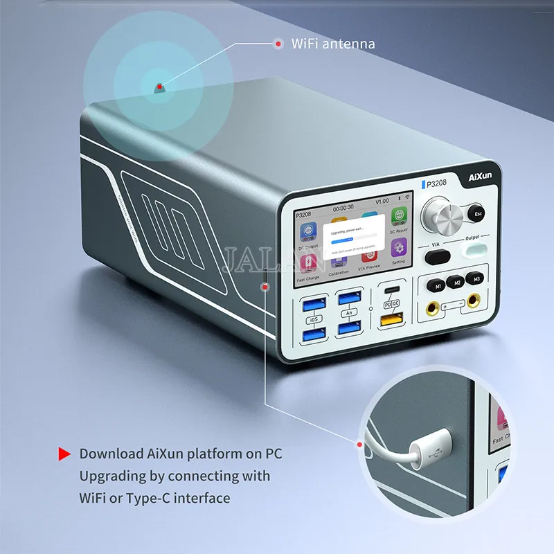 The new model in 2026 is P3208 320 watts intelligent regulated power supply, one-click start docki Wifi/PD/QC fast charging tool