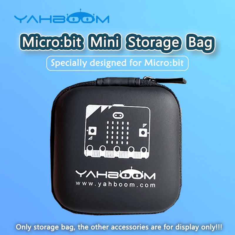 

Мини-сумка для хранения Yahboom Micro:bit, черная мини-коробка/футляр, прочный и водонепроницаемый чехол для хранения для платы BBC MicroBit V2/V2.2