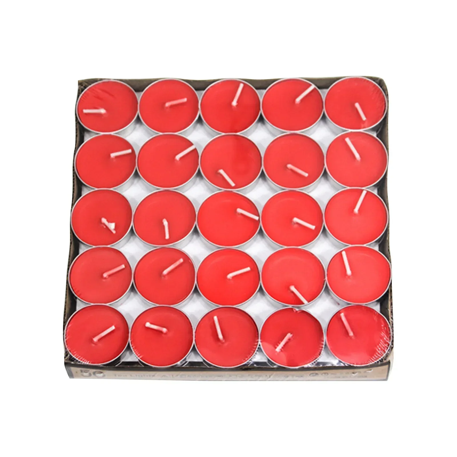 50 قطعة شمعة الروائح المستديرة عيد ميلاد رومانسية جو دخاني هدية الدعائم الزفاف الديكور الشاي شمعة ضوء الشاي الشمع