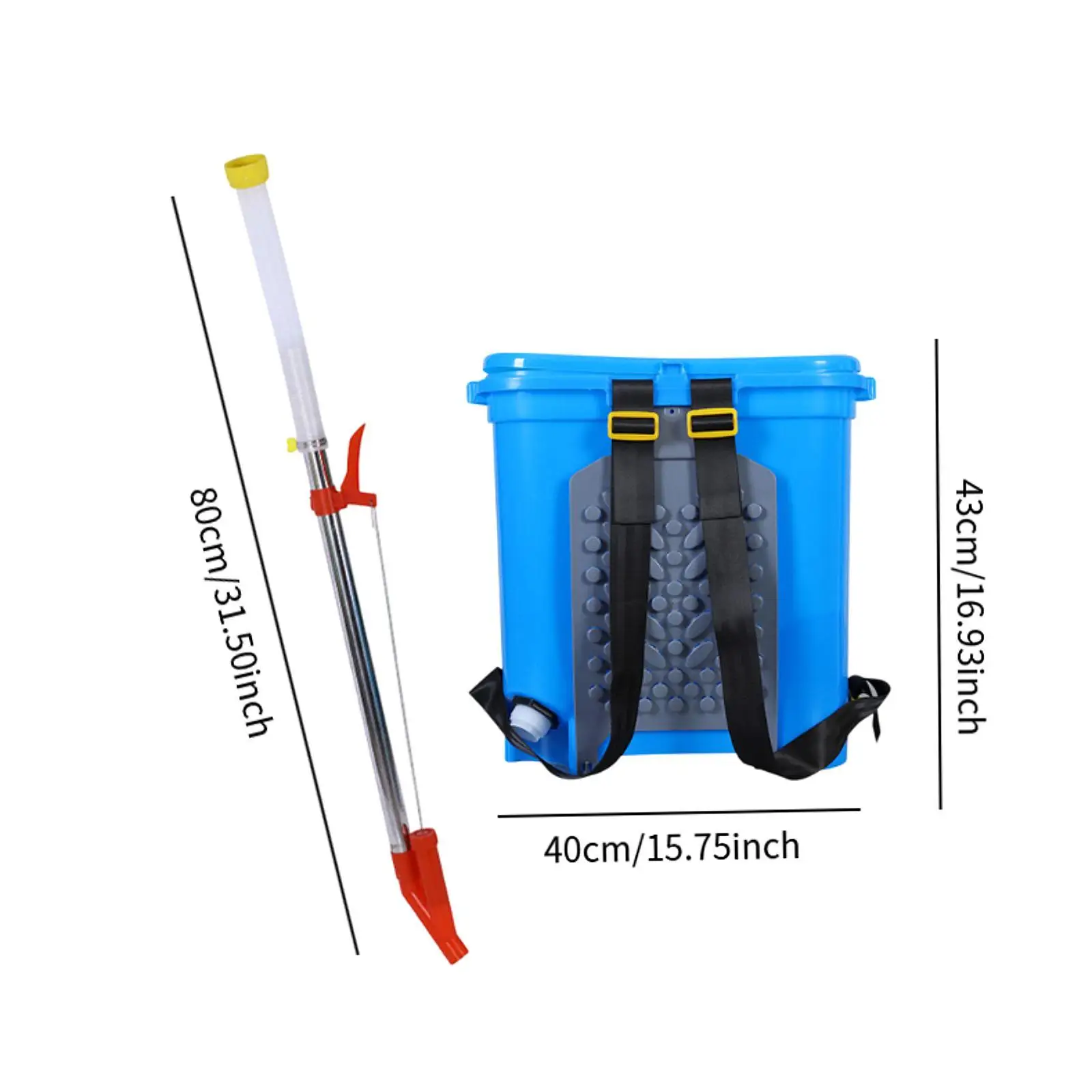 

Backpack Fertilizer Spreader Plastic Stainless Steel Hand Spreader Lawn and Garden Application for Farmland
