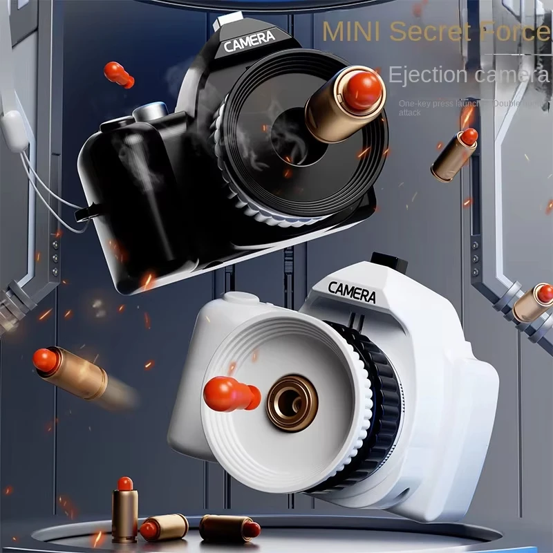 

New Trendy Soft Bullet Gun Camera Competitive Games Special Agent Soft Bullet Camera Prank Fun Toy Children's Gift And Toy