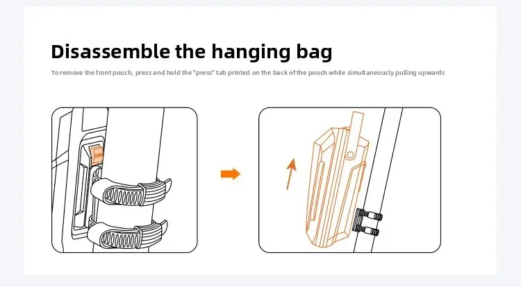 Original 4,1L Vordertasche für Segway Ninebot ZT3 Pro G3 E3 F2 F3 Pro & für Xiaomi Elektroroller 4 / 4 Lite / 4 Pro – Detail 8
