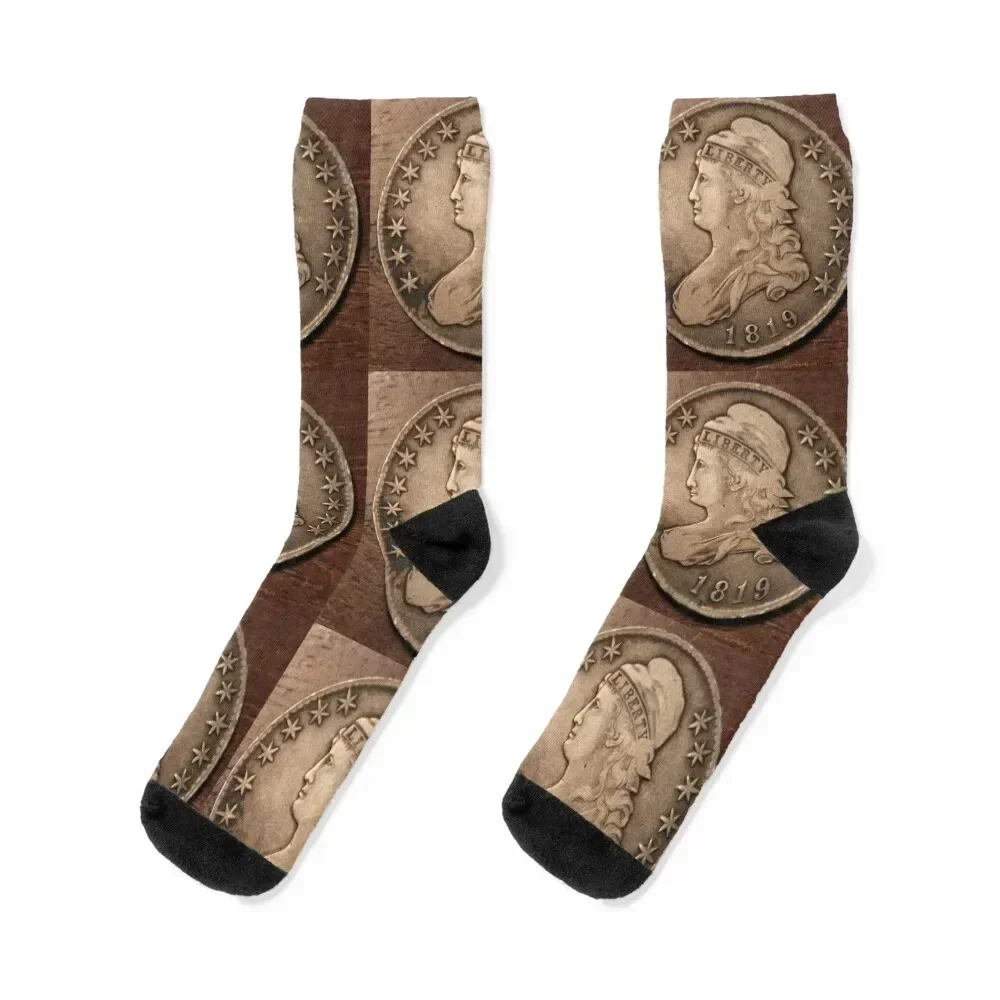 1819 Capped Bust Half Dollar Socks FASHION Soccer Men's Socks Women's