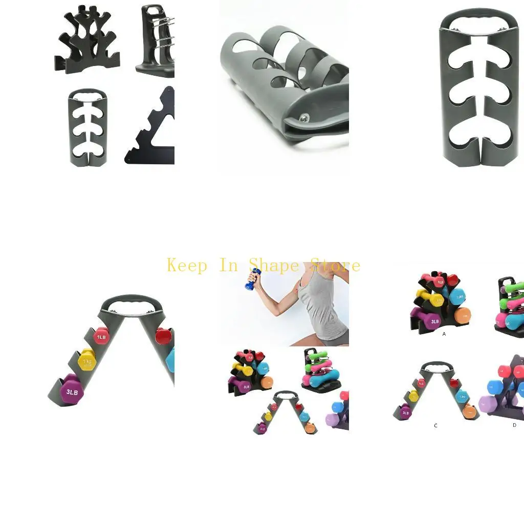 U1JC Dumbbell Storage Rack Stand 3 Tier Weight Rack Dumbbell Bracket Storage Racks