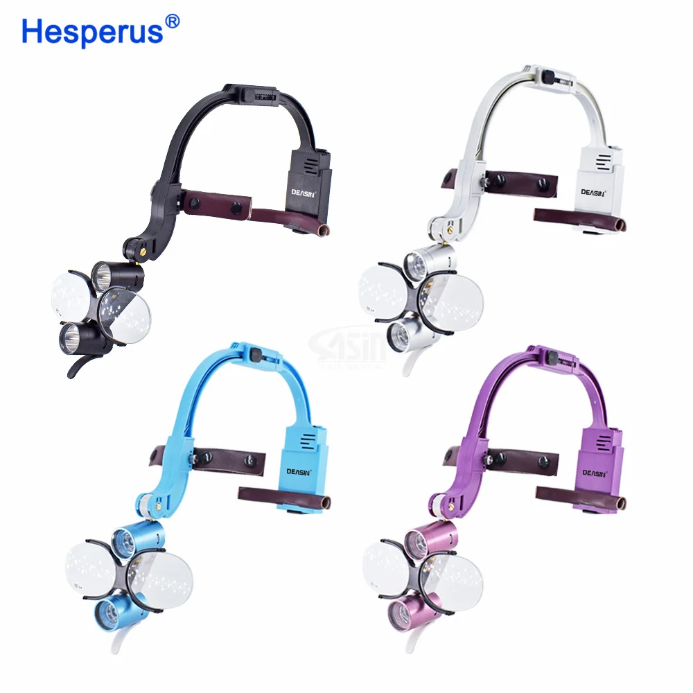 Colorful 2.5X 3.5X Dental LED Head Light Lamp For Magnification Binocular Loupes 5W Surgical Headlight Lab Equipment