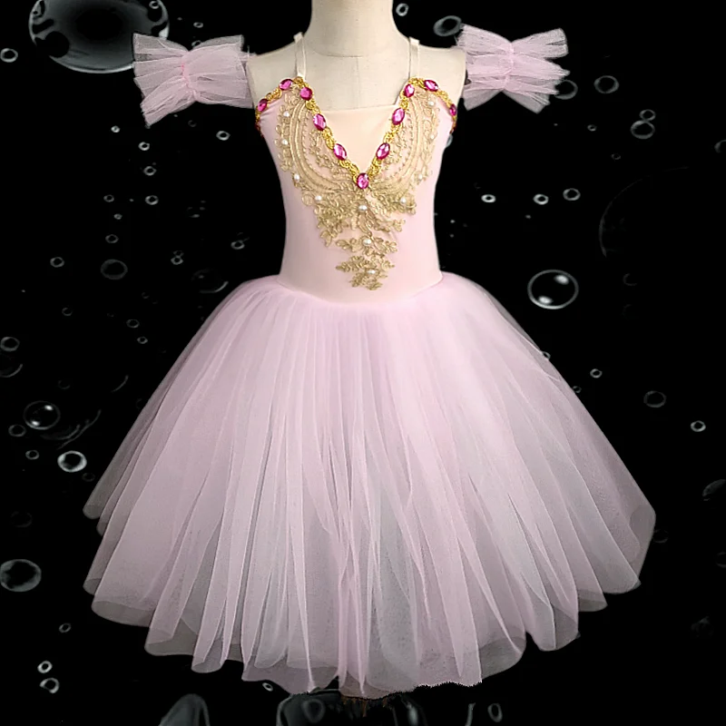Children\'s ballet skirt, girls\' dance skirt, ballet dancer costume, school dance program, stage collective performance costume