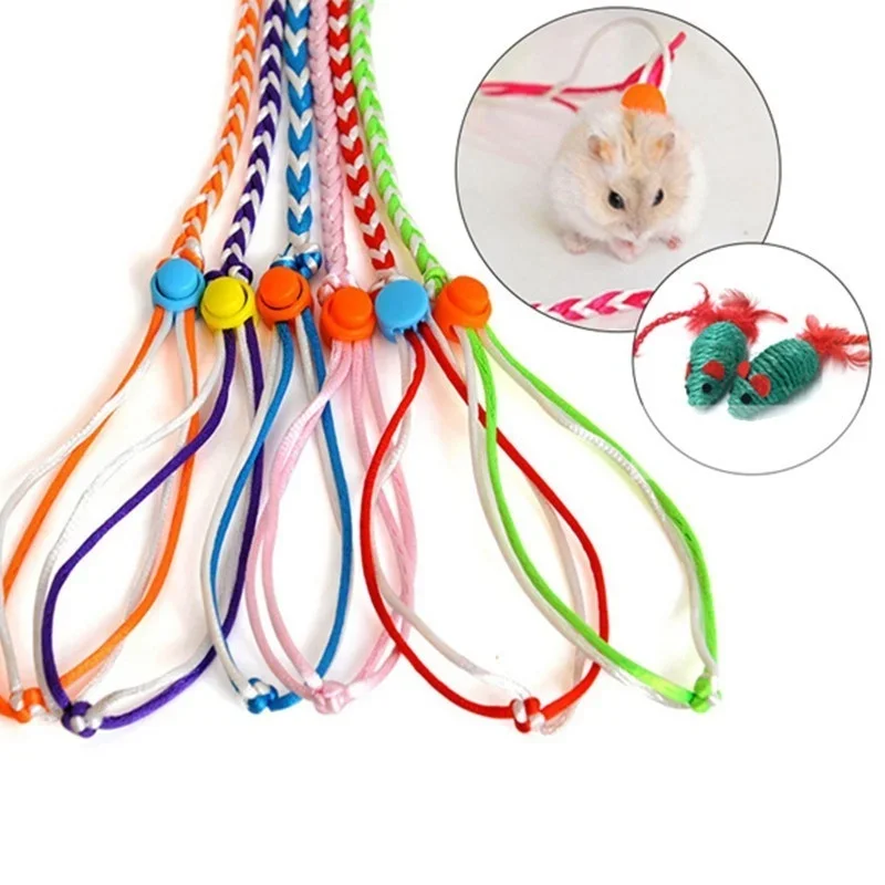 New Adjustable Leash Collar Guinea Pig Pets Hamster Traction Rope The Hamster Rabbit Braided The Trail Rope