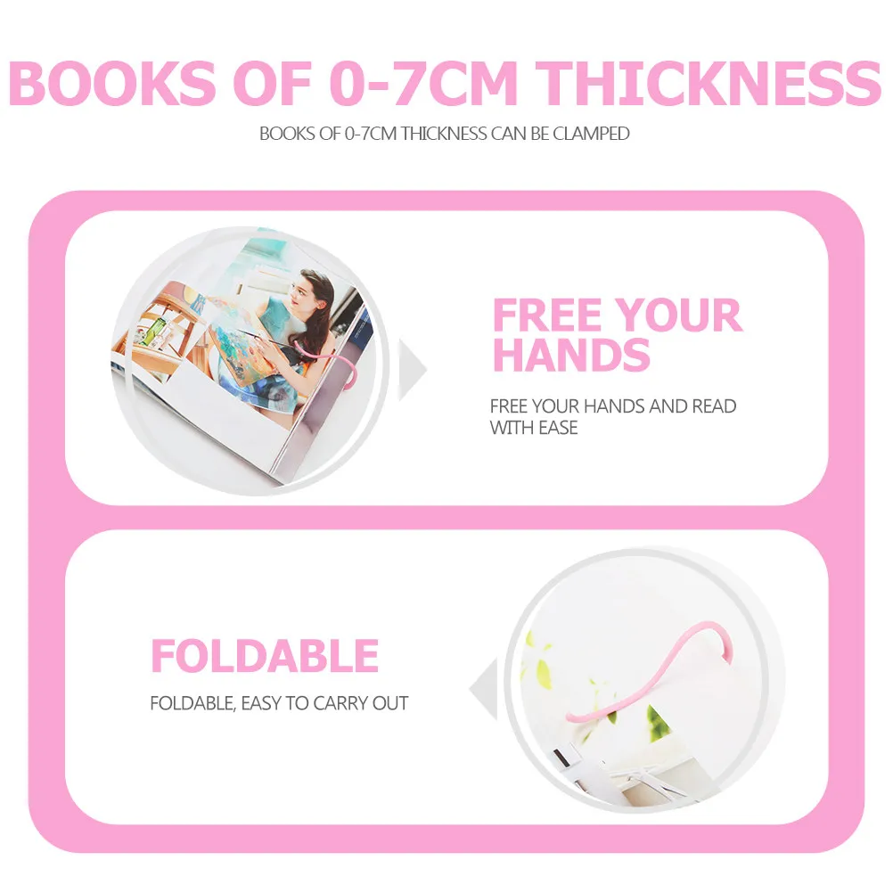 2Pcs Adjustable Foldable Book Holder for Desktop Reading – Ergonomic Book Stand for Students & Teachers