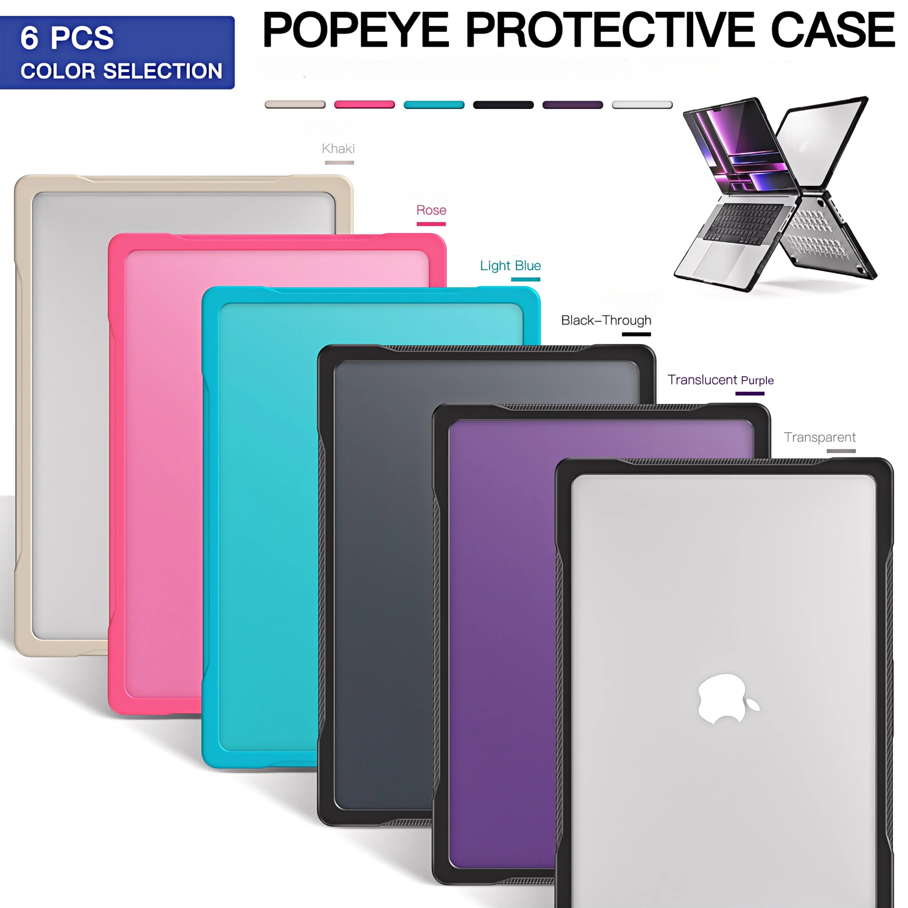 Laptop Sleeve Case for Apple Macbook Pro Air Laptop Bag Cases 16 15 14 13 13.6 inch Plastic Sleeve Matte Hard Shockproof Cover