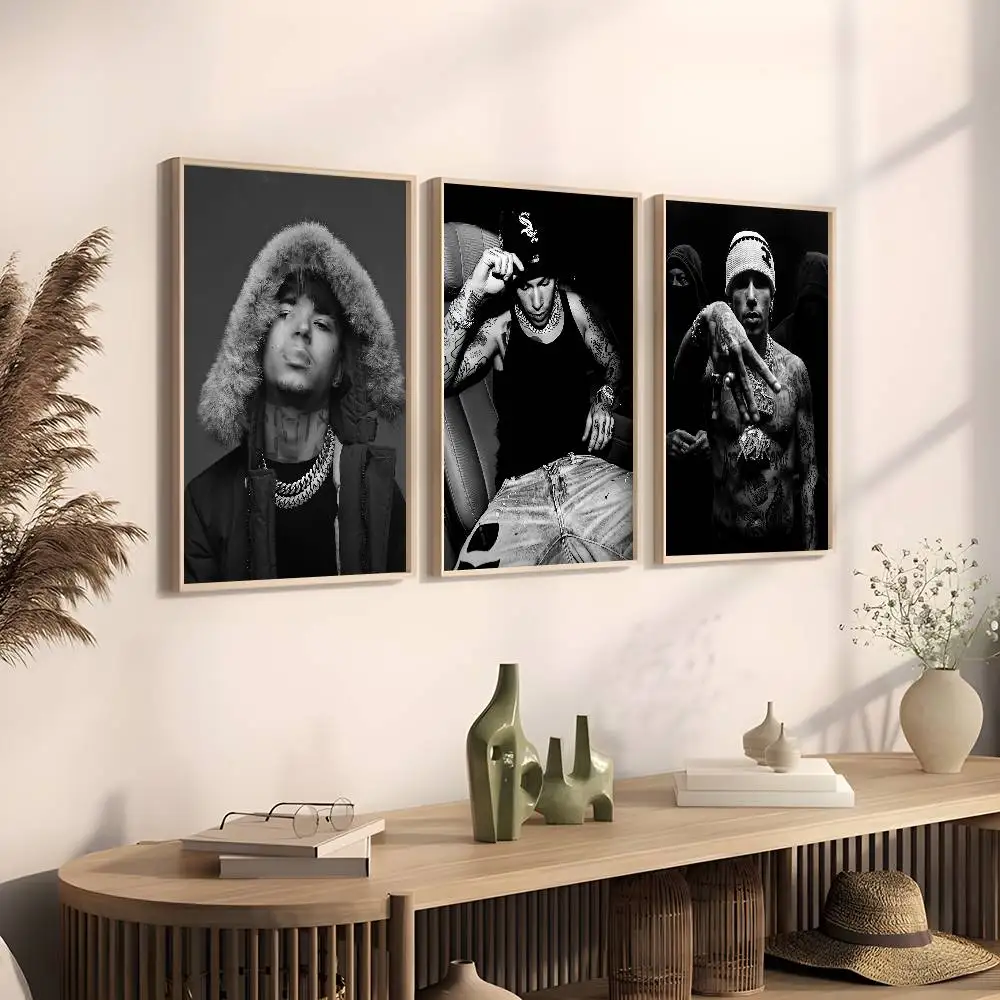 Cool Rapper S-Sfera Ebbasta Singer Poster Waterproof Wall Art Sticker For Bar Living Vintage Room
