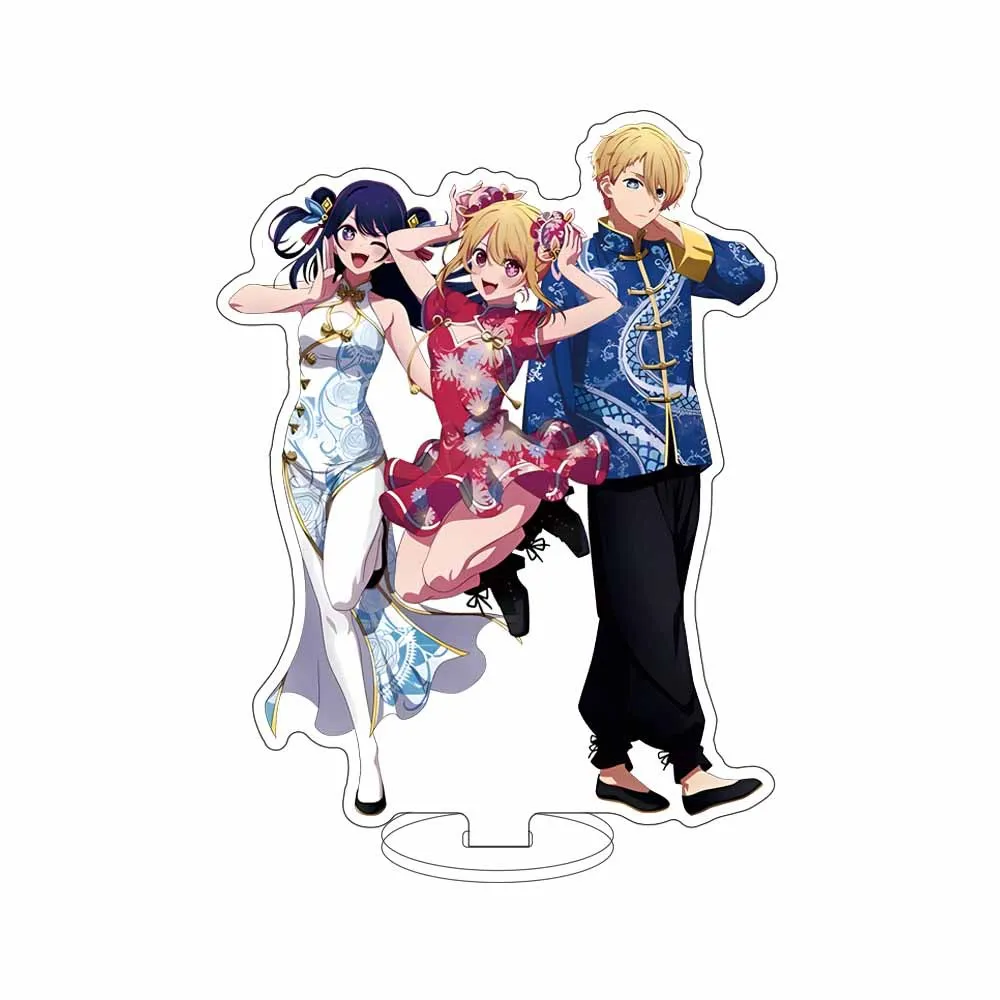 Oshi No Ko Acryl Stand Robijn Hoshino Ai Aqua Anime Sleutelhanger Vrouwen Collectie Bureau Display Schattig Ornament Accesoria Vriend Cadeau