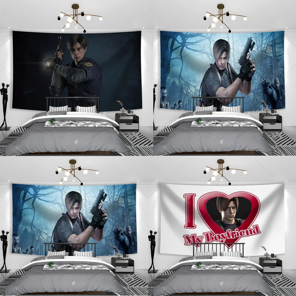 90x150cm Leon Kennedy Tapestry Things To The Room Organization And Decoration Decoration For Room College Dorm Bedroom Decor