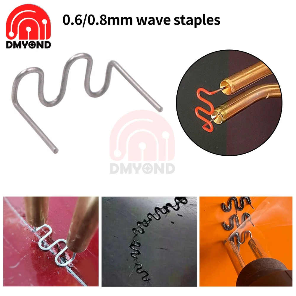 500pcs 0,6mm 0,8mm SEMI-WAVE Welle Innen ecke Außen ecke Edelstahl Stoßstange Schweißen Auto Stoßstange Reparatur Kunststoff Heftklammern