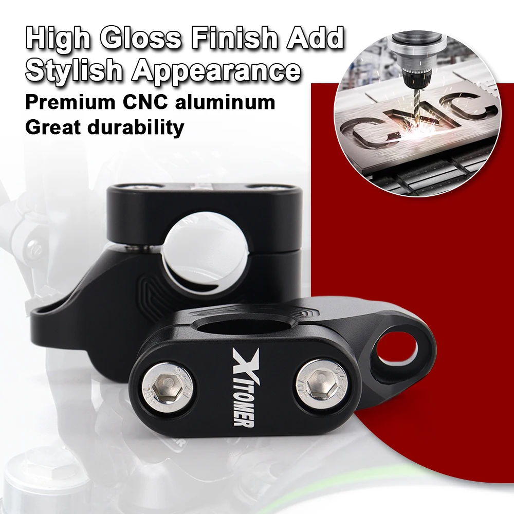 

22mm 7/8" Handle Bar Riser Back Moved Up Extend Offset, CB CBF CBX CRF XR XL NC700S/X NC750S/X Grom MSX125 Dax ST1100 For Honda