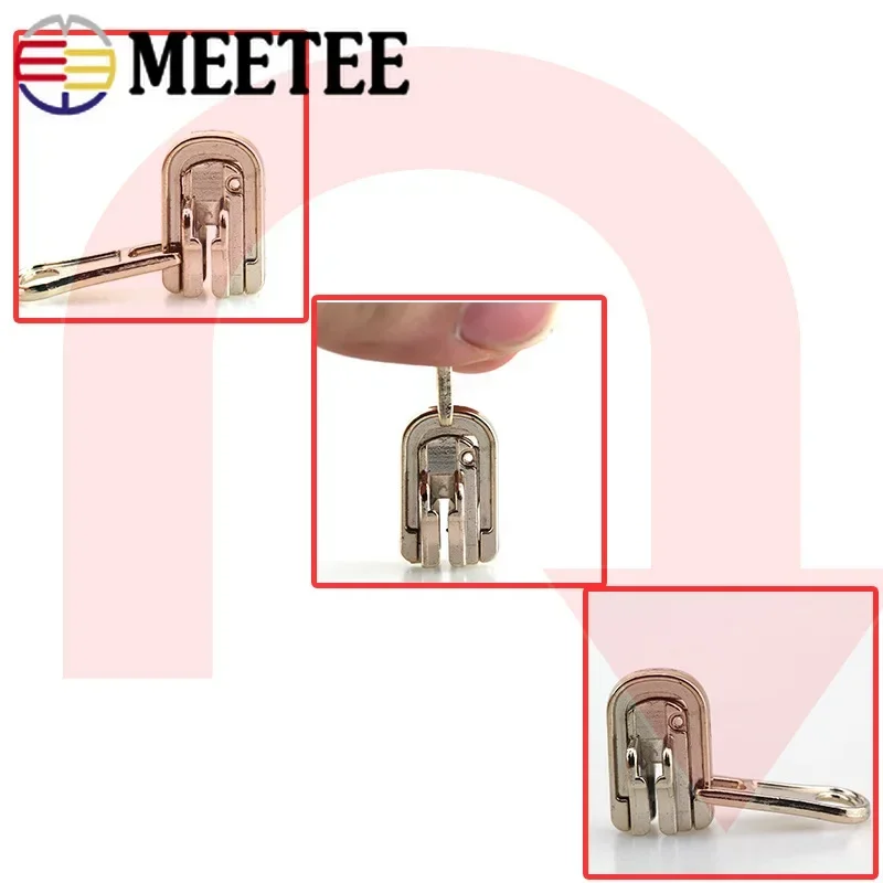 5/10Pcs 3# 5# 8# Alloy Zipper Slider Head for Metal Zippers Double-sided Rotation Zip Puller Jacket Garment Sliders Zips Repair