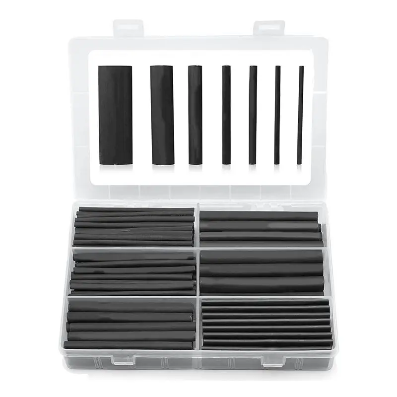 180 PCS Heat Shrink Tubing Kit Marine Grade Shrink Wrap Industrial Heat-Shrink Tubing Black
