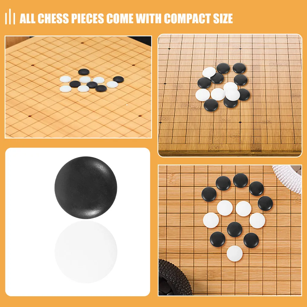 100Pcs Small Go Chess Pieces Premium Craft Chess Stones Compact Game Pieces for Family Party Outdoor Play Flat Beads