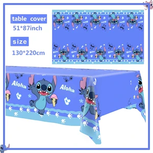 Disney Lilo Stitch Birthday Party Trang trí, Aloha Paper Napinks, bát đĩa, kính, khăn trải bàn, đồ dùng bóng, vòi hoa sen cho trẻ em, mới 6 Bán hàng chính Alohas - №6