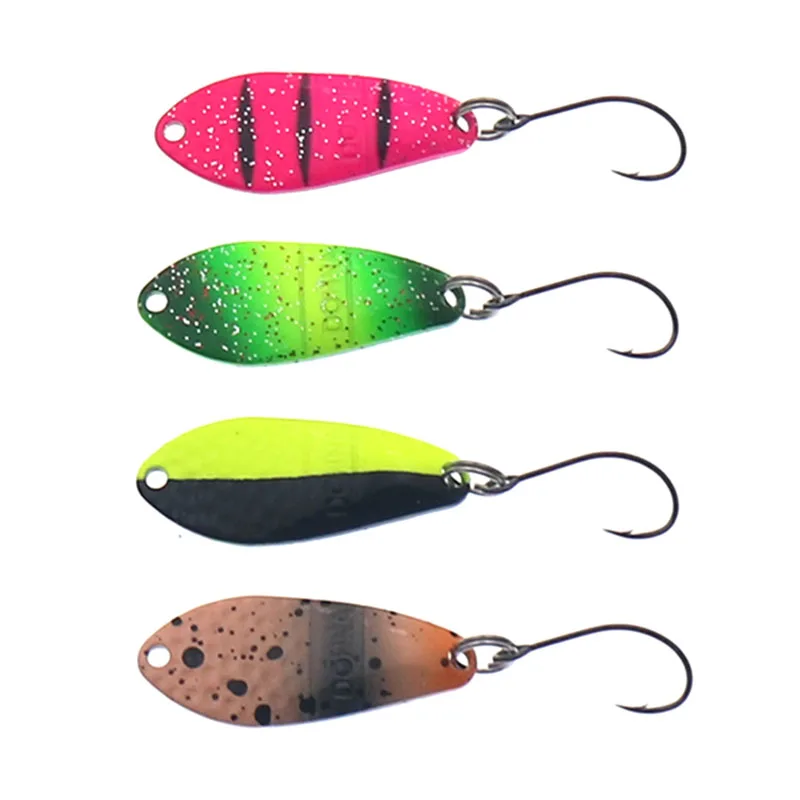 Fishing Lure 2.5g 3g  Mini Metal Spoon Area Trout Colorful Brass Copper Bait Freshwater Stream Tackle for Chub Perch Salmon