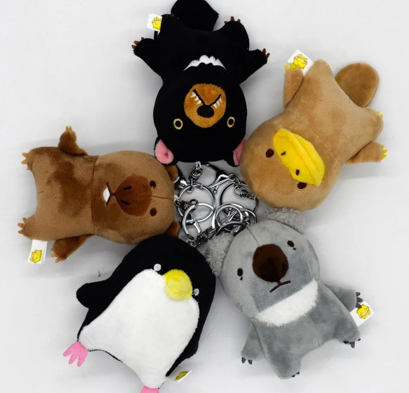 Lovely Plush Animal Zipper Change Purse Black Bear Koala Card Package Coin Pouch Storage Bag Adorable Plush Pendant Babies Gifts