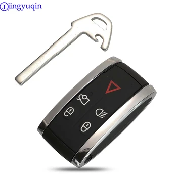jingyuqin 5-przyciskowe etui na kluczyk zdalnego sterowania do Jaguara X XF XK XKR New Smart Prox Key Fob Shell Case + Blade