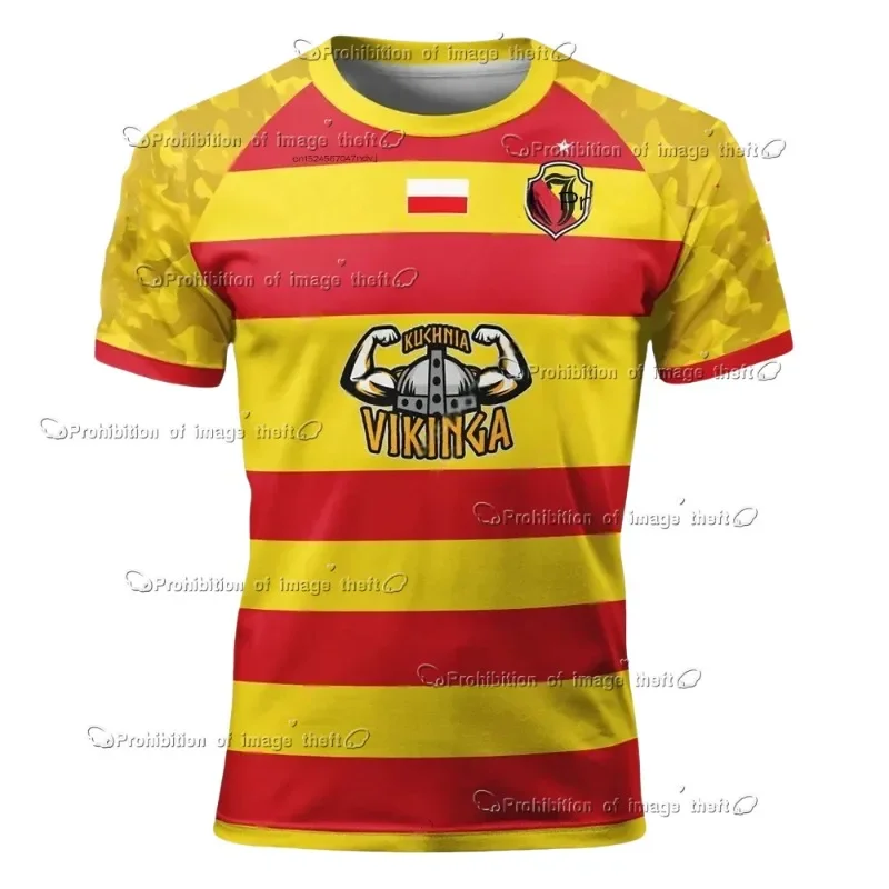 

2025 New Children and Adult Men's Football Tracksuit T-shirt Poland Football Match Jersey Training Suit Round Neck Unisex Suit