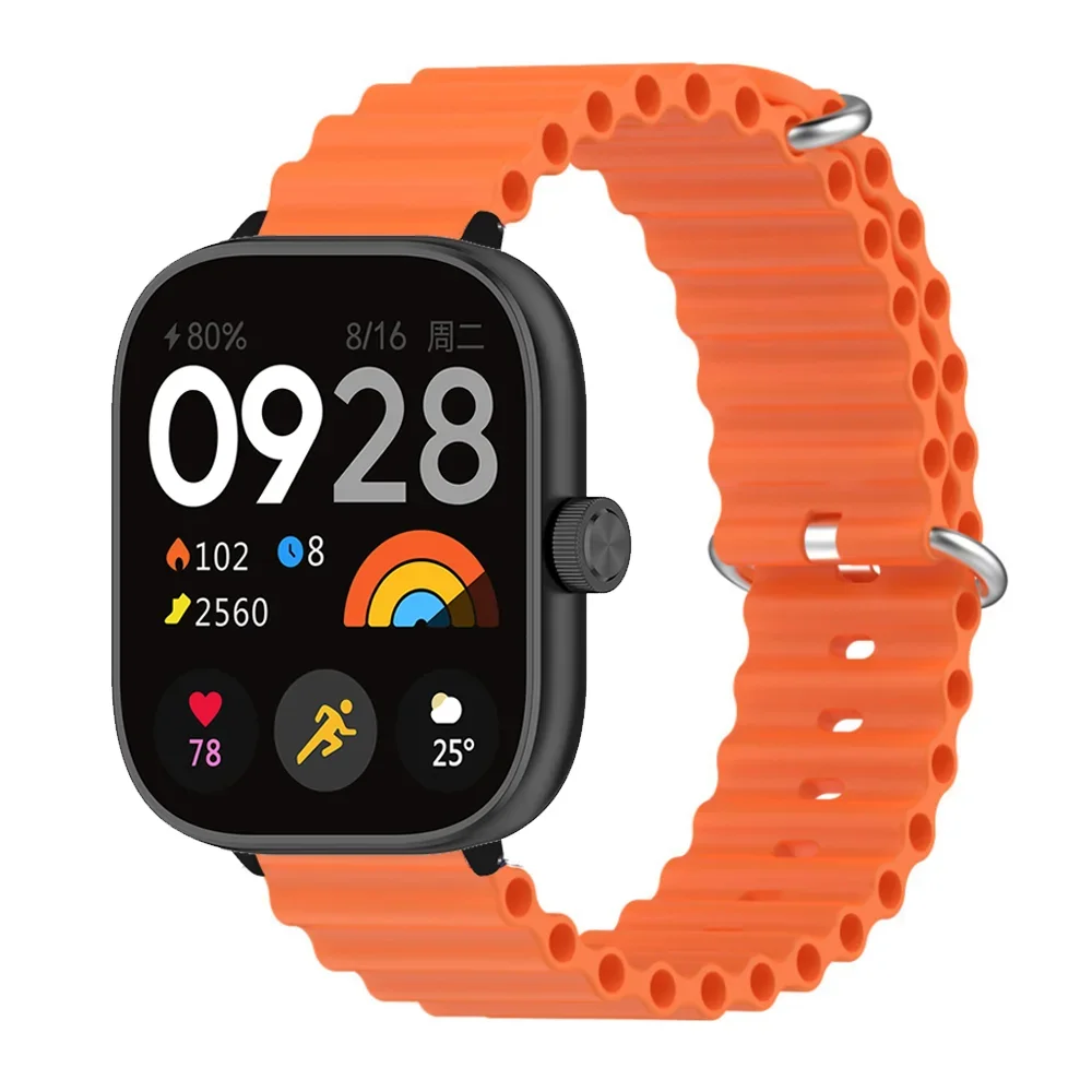 Ocean Silicone Strap For Redmi watch 4 Bracelet Watch Strap Wristband For Xiaomi band 8 pro Replacement band Accessories correa