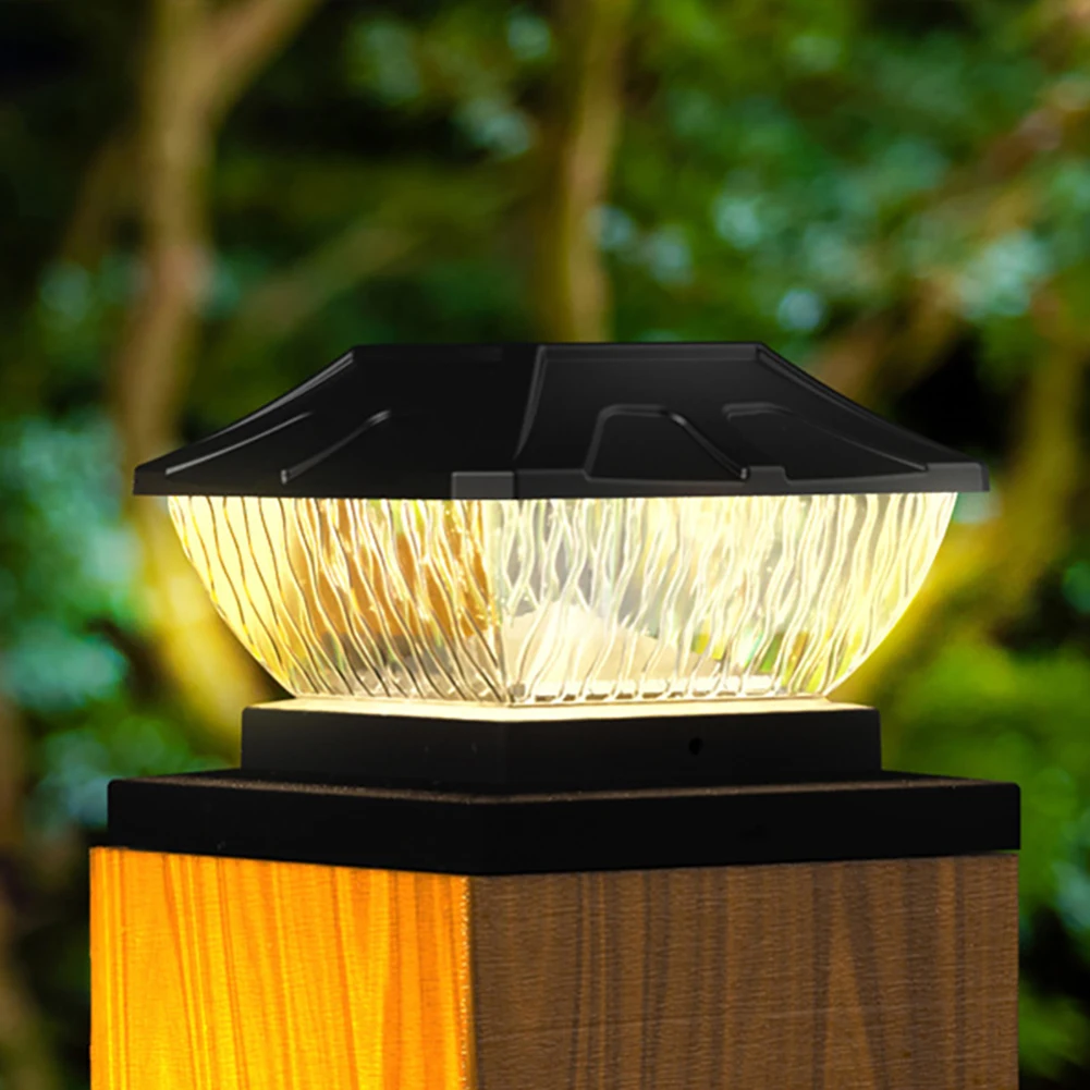 2 Stuks Led Solar Post Verlichting Ip65 Waterdichte Vierkante Kolom Lamp Zonne-Energie Hek Poort Straatverlichting Voor Tuin Stigma Lamp