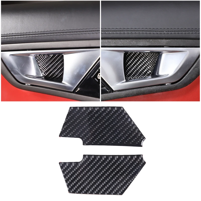 

For 2013-2022 Jaguar F-TYPE soft carbon fiber car styling car inner door bowl sticker car interior protection accessories