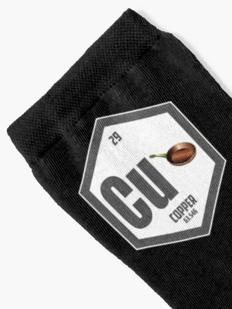 Copper Chemical Element Periodic Table Gift Socks Climbing Soccer custom sports Rugby Socks Man Women's