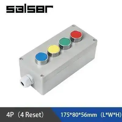 مفتاح ضغط على زر التحكم المقاوم للانفجار، صندوق ألومنيوم مصبوب، حاوية مقاومة للماء، إيقاف تشغيل الطوارئ