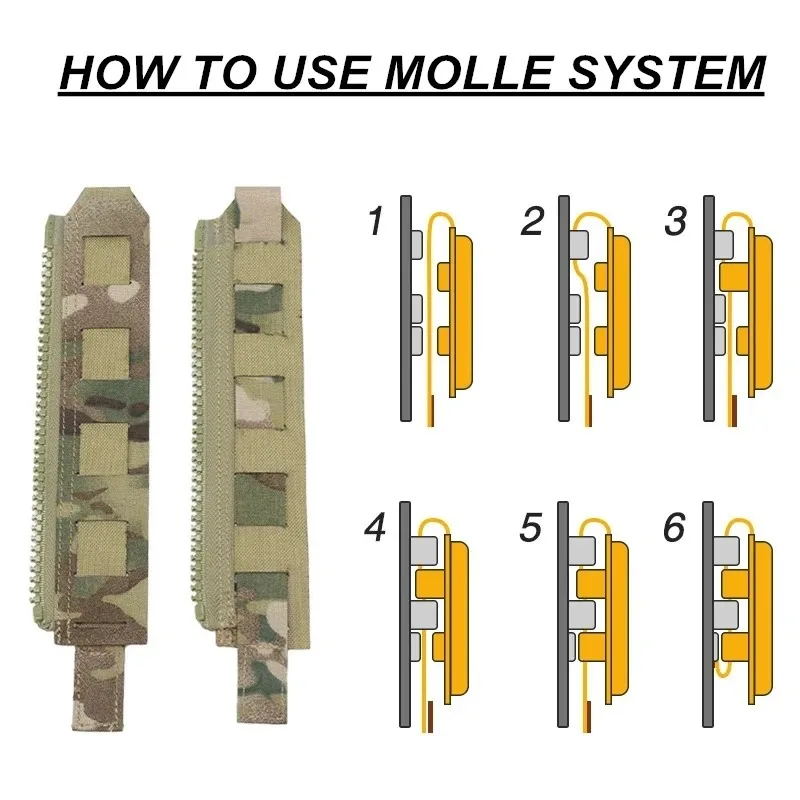

2pcs Durable Camo MOLLE Adapter Tactical Hunting Vest Chest Rig Accessory for 500D Nylon for Outdoor Gear, Hunting Tactical Gear