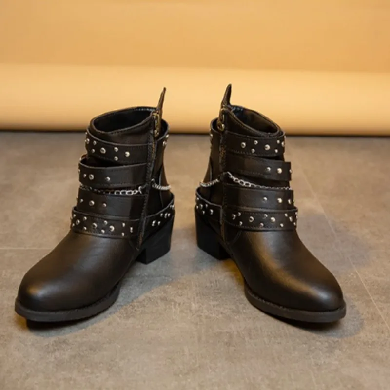 

New Women's Shoes 2026 Fashion Comfortable Ankle Boots Punk Style Riveted Short Boots for Women Designer Shoes Zapatos De Mujer