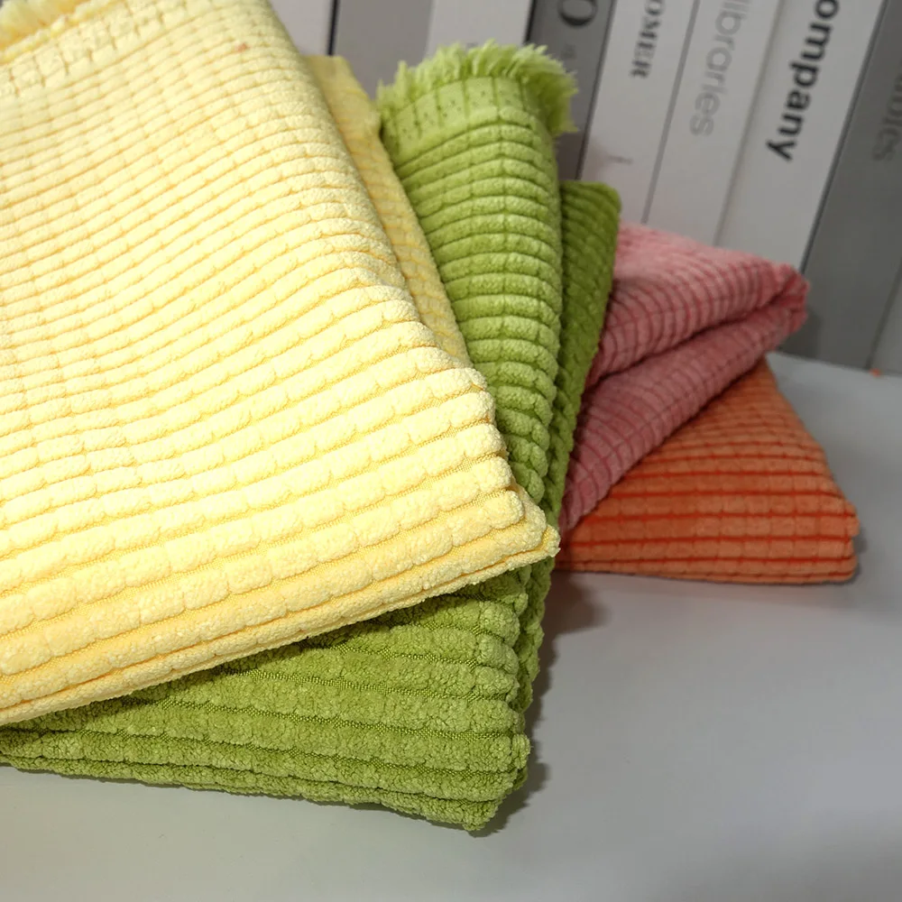 Corn Grain Corduroy Bubble Fabric – Soft Cut Pile Solid Color Material For Sofa, Pillows, Cushions, Toys & DIY Projects