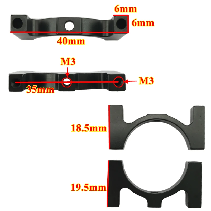 XAERO 28mm Aluminum Pipe Clamp Adjustable Fastener Hoop Collar Manifold Tube Clip for Drone