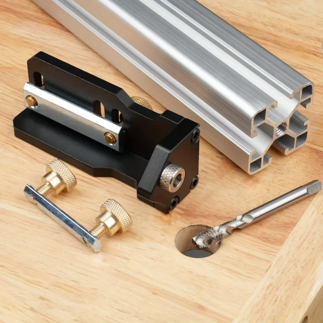 Auxiliary Tool Manual Threading DIY Furniture Compact Manual Tapping Versatile Jig Locator for 20/30/40 Type Aluminum Profiles