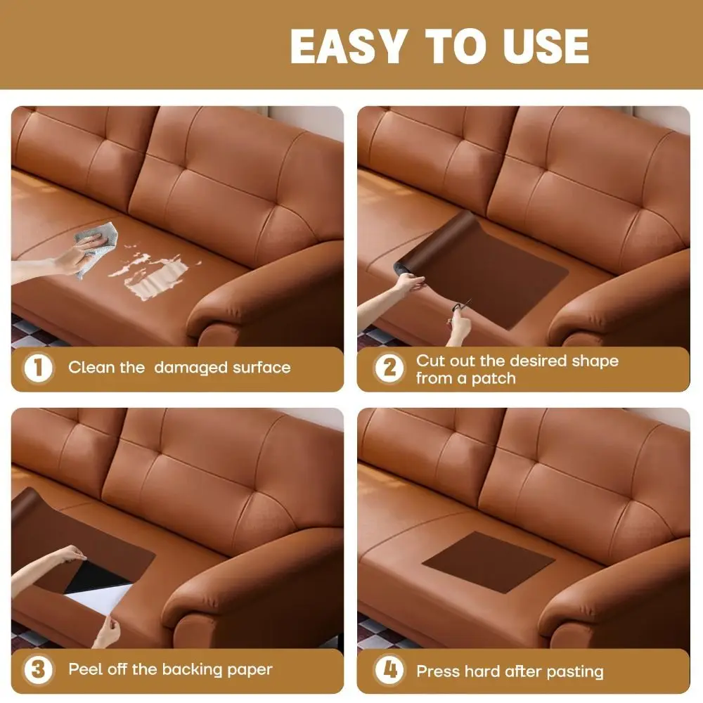 Self Adhesive Leather Repair Patch Matte 20x30cm Furniture Repair Tape Waterproof Durable Couches Repair Kit